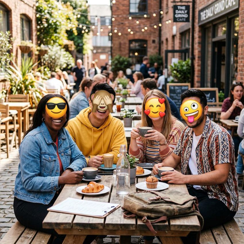Group Photo Emoji Privacy Masking